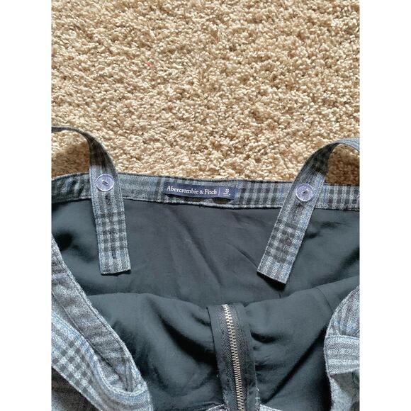 Abercrombie & Fitch Button Front Grey Glen Plaid Overall Dress Small - Picture 5 of 10